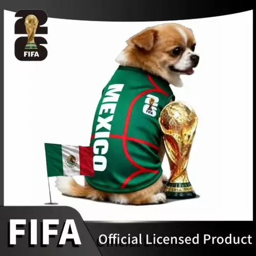 FIFA World Cup Official 2026 Licensed Luxury Pet Clothes Dog Jerseys  Cat T-shirt Comfortable Dog Apparel T Shirt Support USA/Mexico/Argentina/Brazil