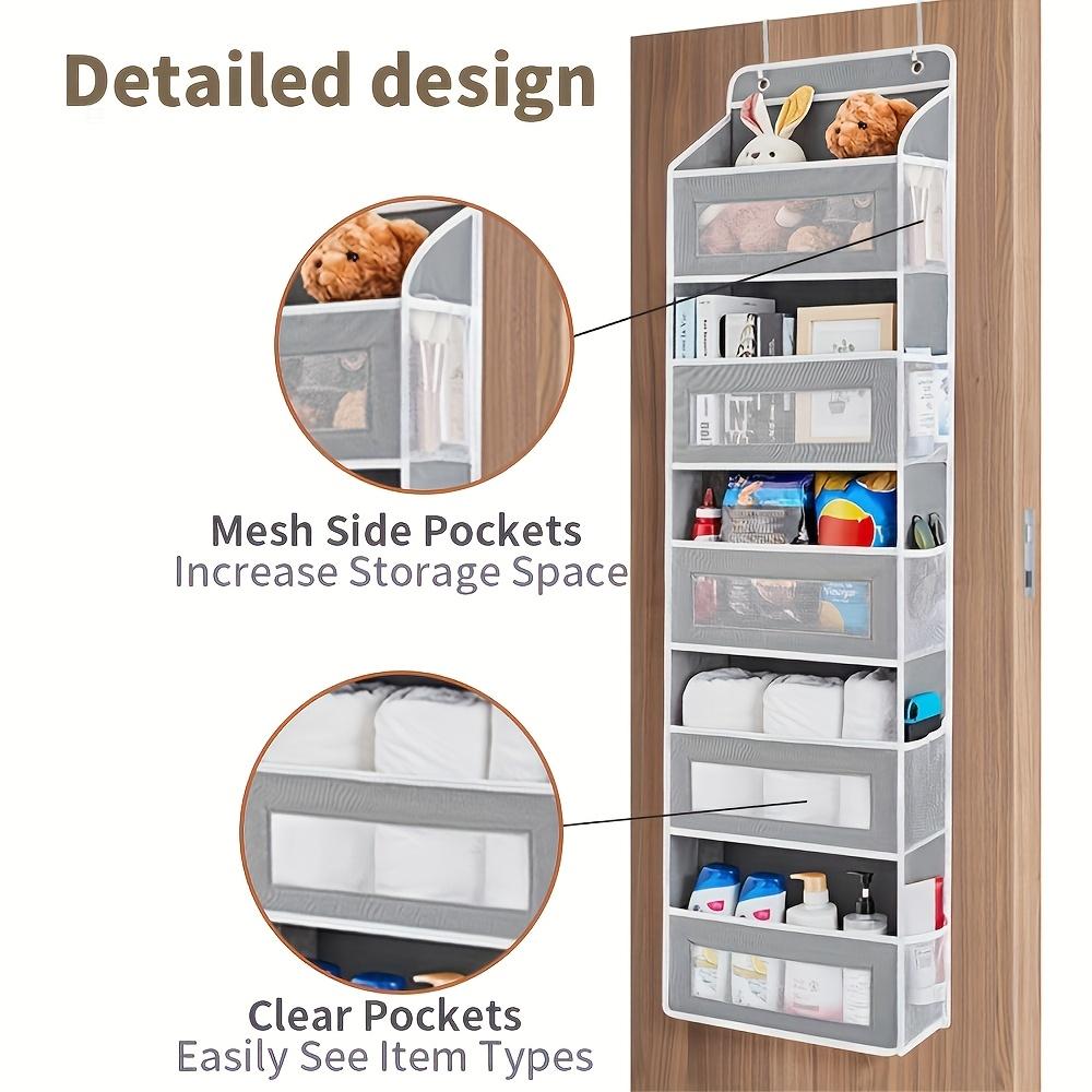 5-Tier Fabric Organizer, Behind-Wardrobe-Door Hanging Bag for Underwear & Socks Categorization, Home Room Storage Solution That Meets Needs, Meets Storage Needs