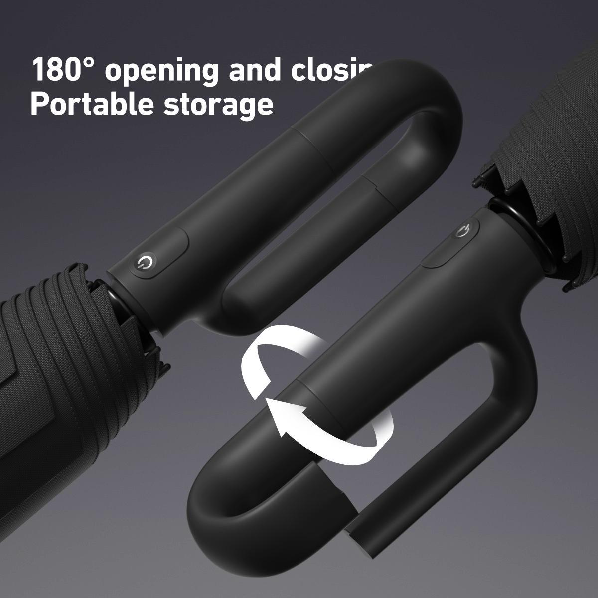 Automatic Folding Umbrella, 1 Count/60pcs Portable Rain Umbrella with Loop Buckle, Windproof & Waterproof Umbrella for Men & Women