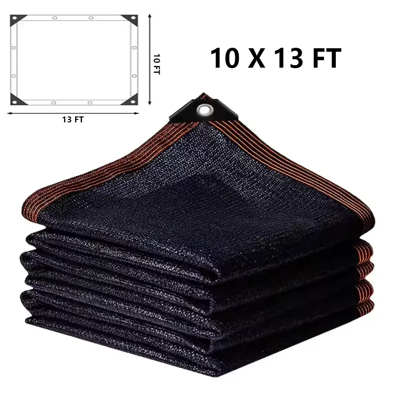90% Blackout Sun Shade Cloth (Black) 10x13ft,UV-Resistant Shade Net.Heavy-Duty Mesh Shade Net with Reinforced Grommets,Patio, Camping, Garden, Pergola, Greenhouse Summer Essential,Privacy Screen Fence Mesh Shade Net,summervibes outdoorfun.tiktok shop deal