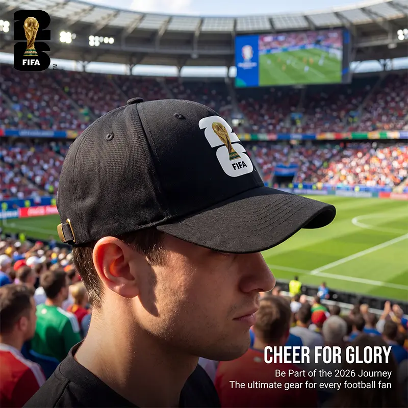 FIFA Commemorative Edition 2026 World Cup Trophy Silhouette Hat in White Green Black Collectible Fan Gear, Baseball Cap,victory cap,casual team cap