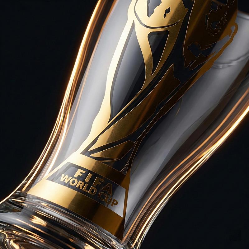 Father's Day Exclusive | 2026 FIFA World Cup Glass Set Made of premium glass with trophy-style gold trim. Suitable for gifting to boyfriends, daily home use and parties. Reusable cups with a variety of combinations to choose from,summerwins