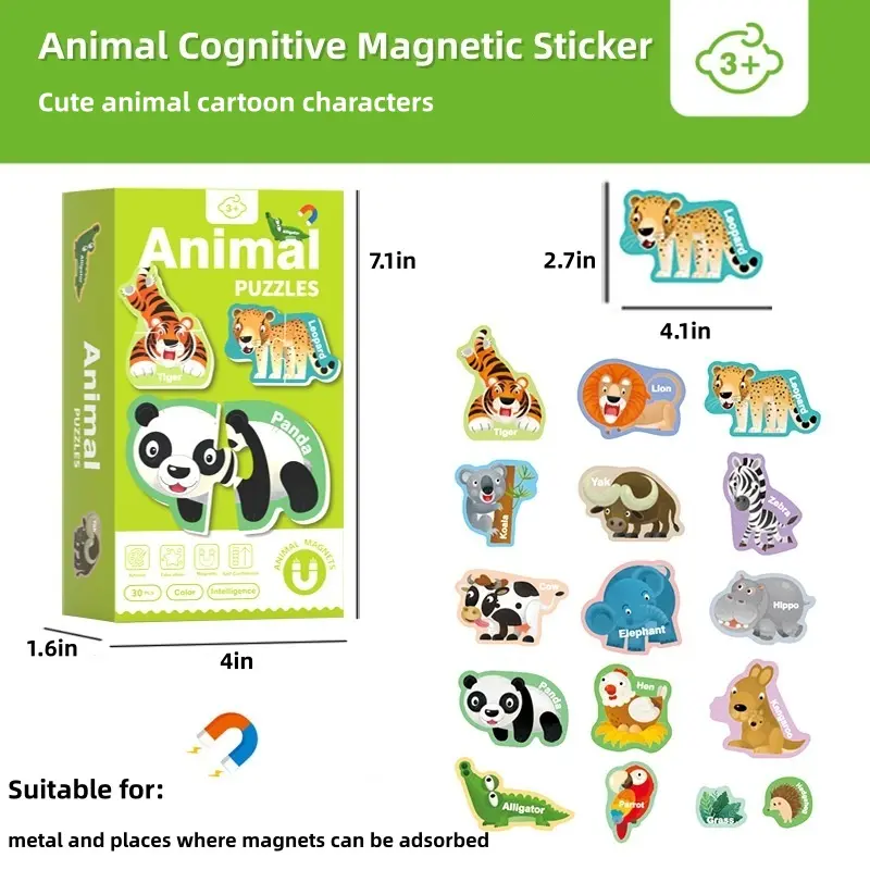 Magnetic Letters 26 Animal Alphabet Magnets for Kids