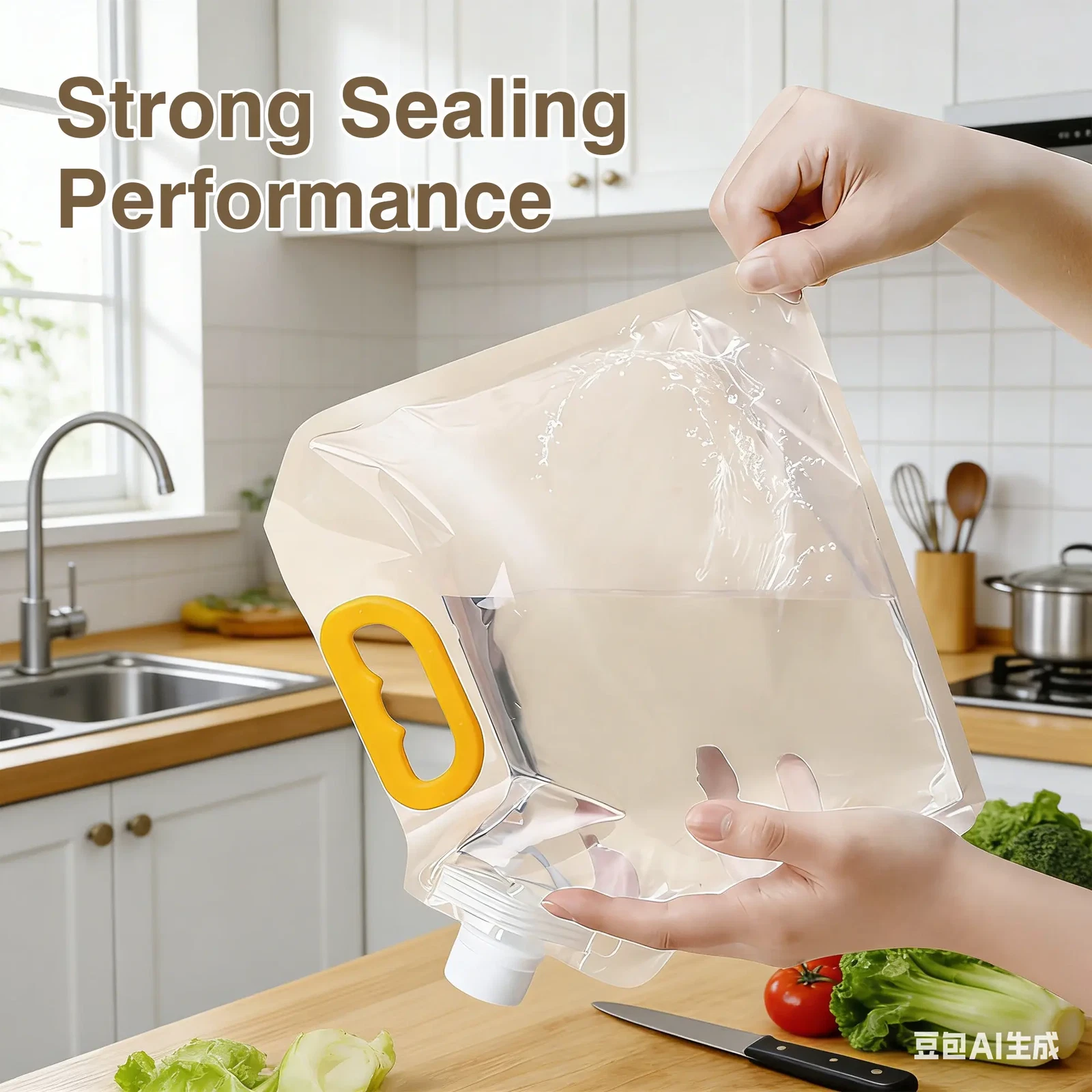 Reusable Leak-Proof Food Storage Bags, 5-Pack with Writable Labels