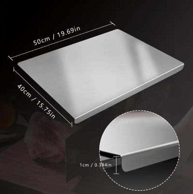 Stainless Steel Chopping Board, Non-slip Kitchen Chopping Board, Kitchen Cutting Board, Kitchen Accessories, Household Kitchen Gadgets #Summervibes
