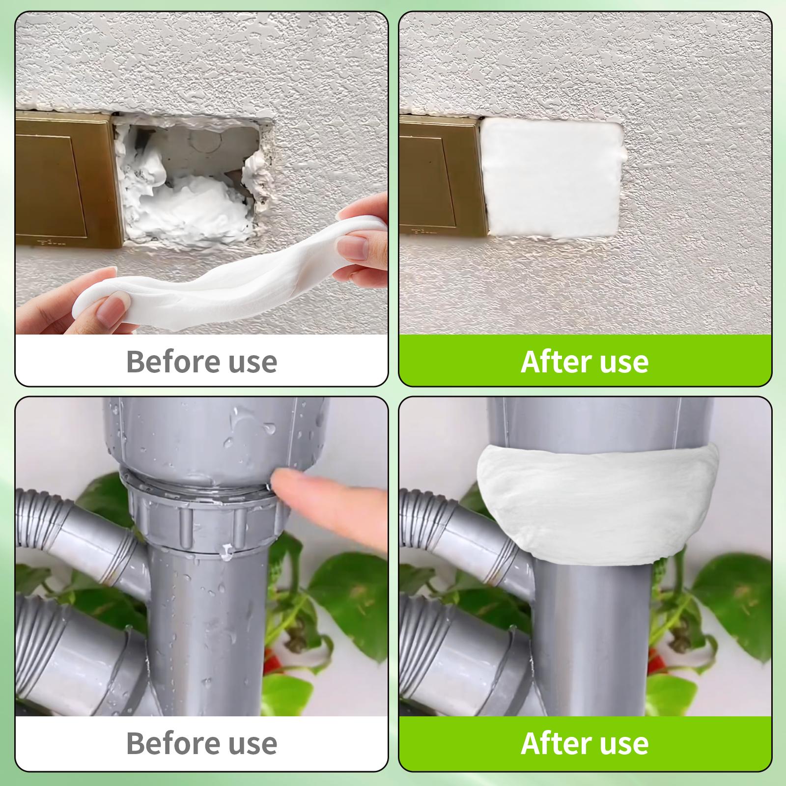 10PCS Wall Hole Repair Kit –Sealant Mastic Putty for Quick Fix, Air Conditioning & Drain Holes, Durable, Easy-to-Apply Mending Mud for Home Repair, Wall Crack Filling & Leak Sealing