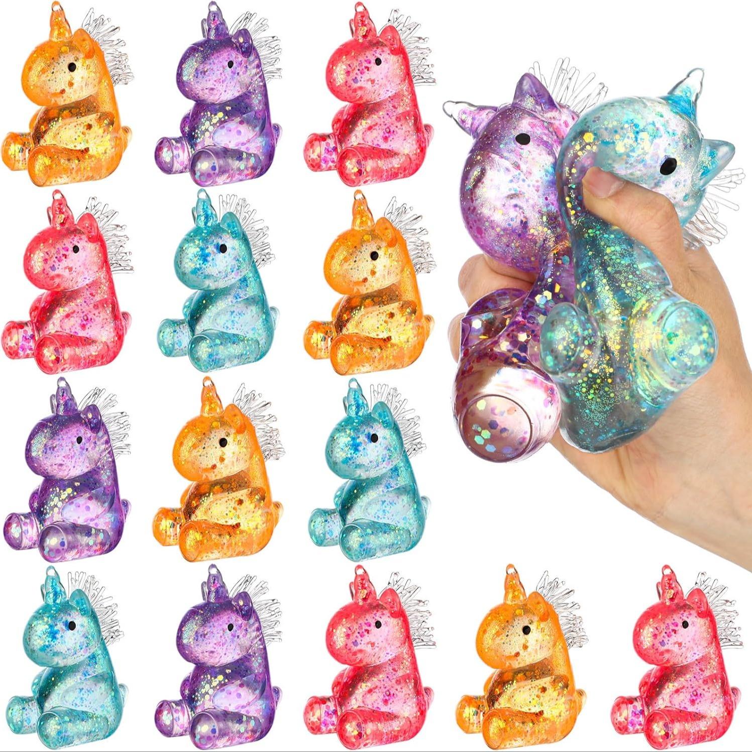 1/2/4/8/12 PCS Unicorn Maltose Fidget Toy, Sensory Stress Relief Soft Ball for Adults & Kids, Party Favor Prank Squeeze Toy, Anti-Anxiety Hand Pressure Reliever, Squishies, Squishy Fidgets, Fidget Stress Balls