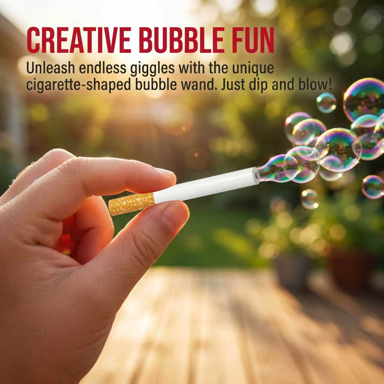 SummerVibes Bubble Cigarette Stress Relief Toy Fake Cigarette Mini Bubble Blower Bubble Sticks Relaxation Birthday Christmas Party Gift for Men Women