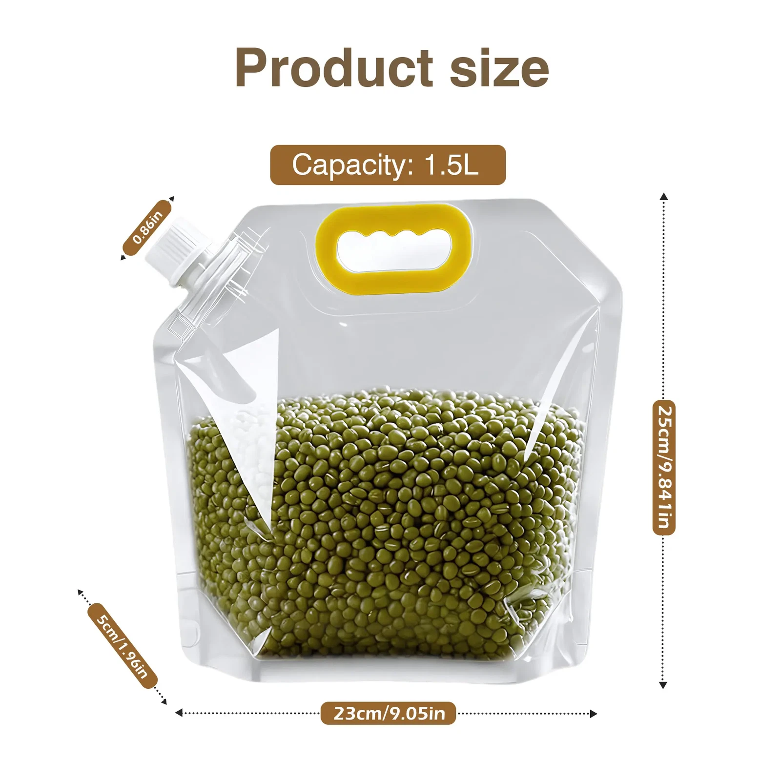 Reusable Leak-Proof Food Storage Bags, 5-Pack with Writable Labels