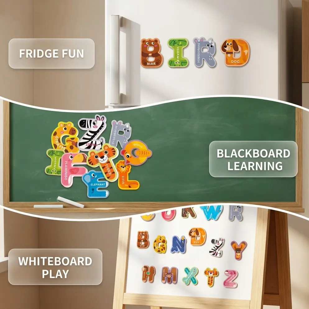 Magnetic Letters 26 Animal Alphabet Magnets for Kids