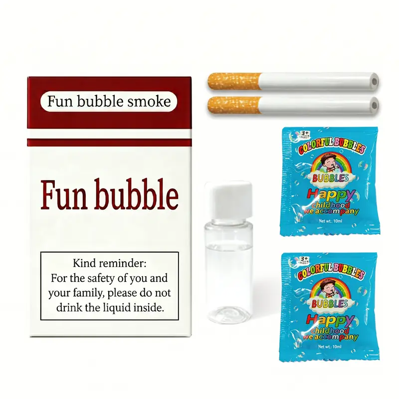 SummerVibes Bubble Cigarette Stress Relief Toy Fake Cigarette Mini Bubble Blower Bubble Sticks Relaxation Birthday Christmas Party Gift for Men Women