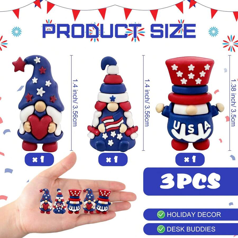 250th Anniversary Patriotic gnome figurine, July 4th gift