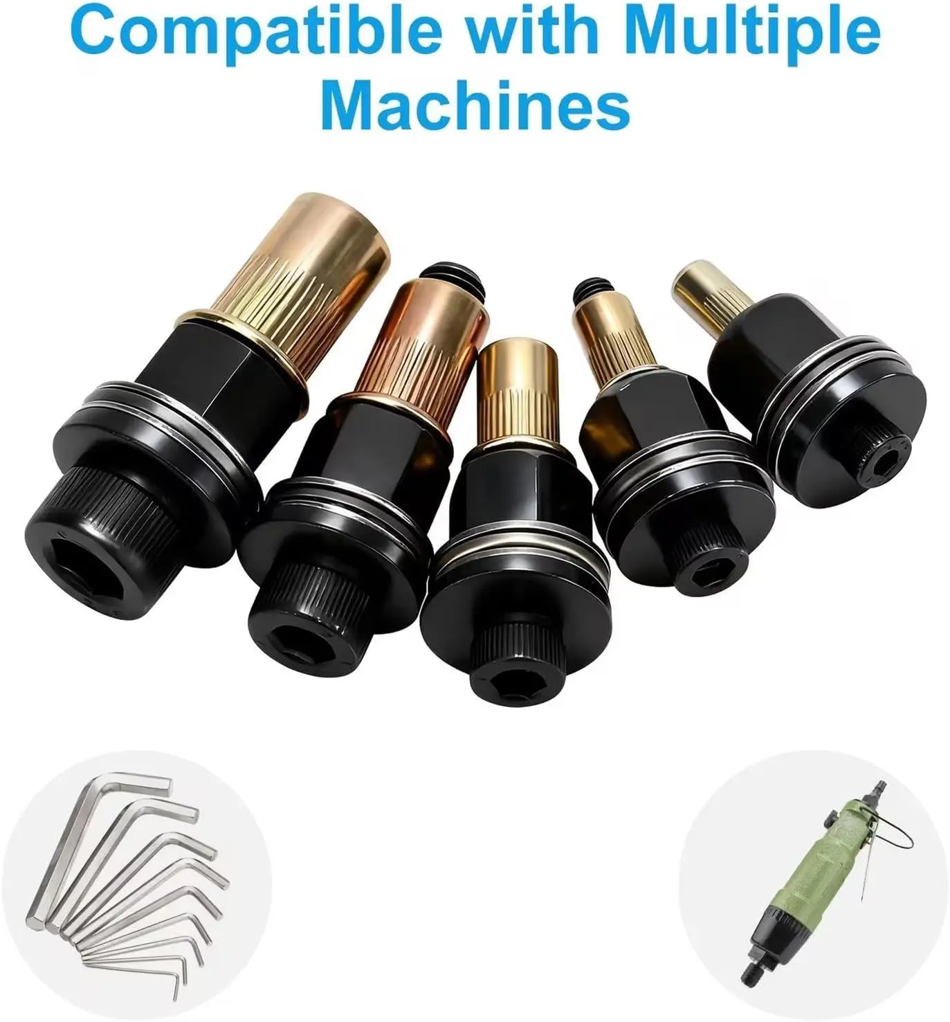 Head Rivet Nut Tool, M3 M4 M5 M6 M8 Rivnut Kit, Carbon Steel Rivnut Set, Threaded Rivet Nut Kit, Manual Riveter Rivnuts Tool Accessory for Automotive Repair Warehouses,fathersdaygift