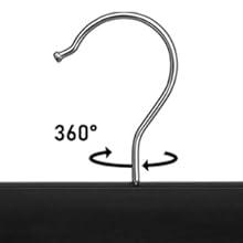 1/2 Pack Wooden Hat Organizer with 12 Stainless Steel Clips Holds Baseball Basketball Golf Caps Jeans & Yoga Pants Fits All Cap Sizes Black hanger,gift,hanging clothes,multi hanger,hanger clips,legging hanger,skirt hanger,wardrobe storage