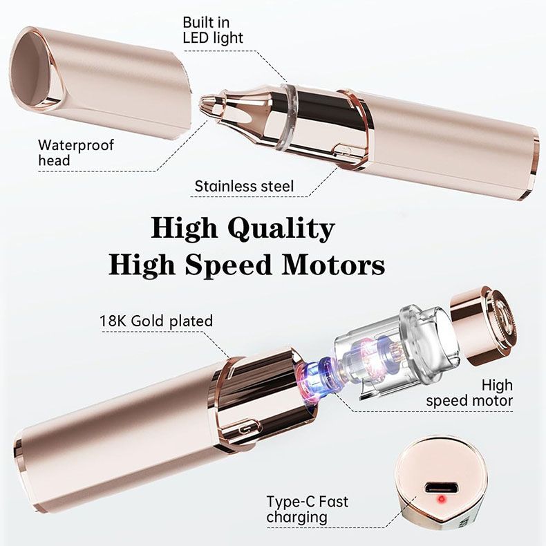 💗2-in-1 Facial Hair Remover & Eyebrow Trimmer