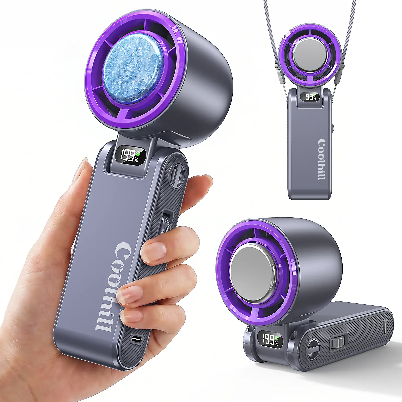 CoolHill Portable Handheld High Speed Fan - 199 Speeds
