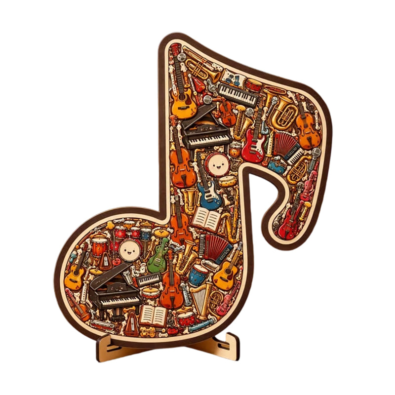 🎼⌛Limited-time offer-Wooden Musical Note Jigsaw Puzzle Gifts