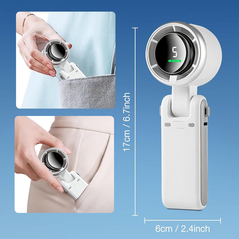🔥3-in-1 Turbo Hand Fan🌬️ 5 Speeds, 24H Battery 🔋 | Perfect Father’s Day Gift for Dad & Commuters 🎁
