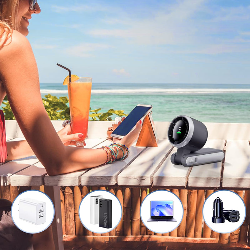 🔥3-in-1 Turbo Hand Fan🌬️ 5 Speeds, 24H Battery 🔋 | Perfect Father’s Day Gift for Dad & Commuters 🎁