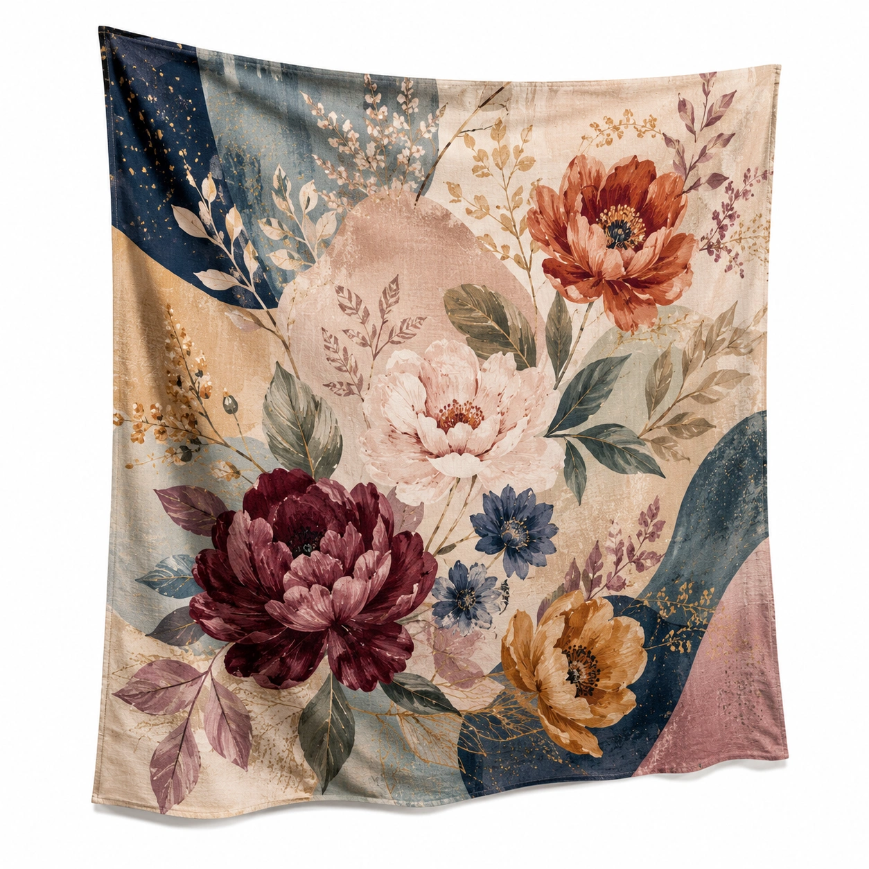 Tapiz Decorativo Floral Multicolor 150x130cm-Meubl Ora