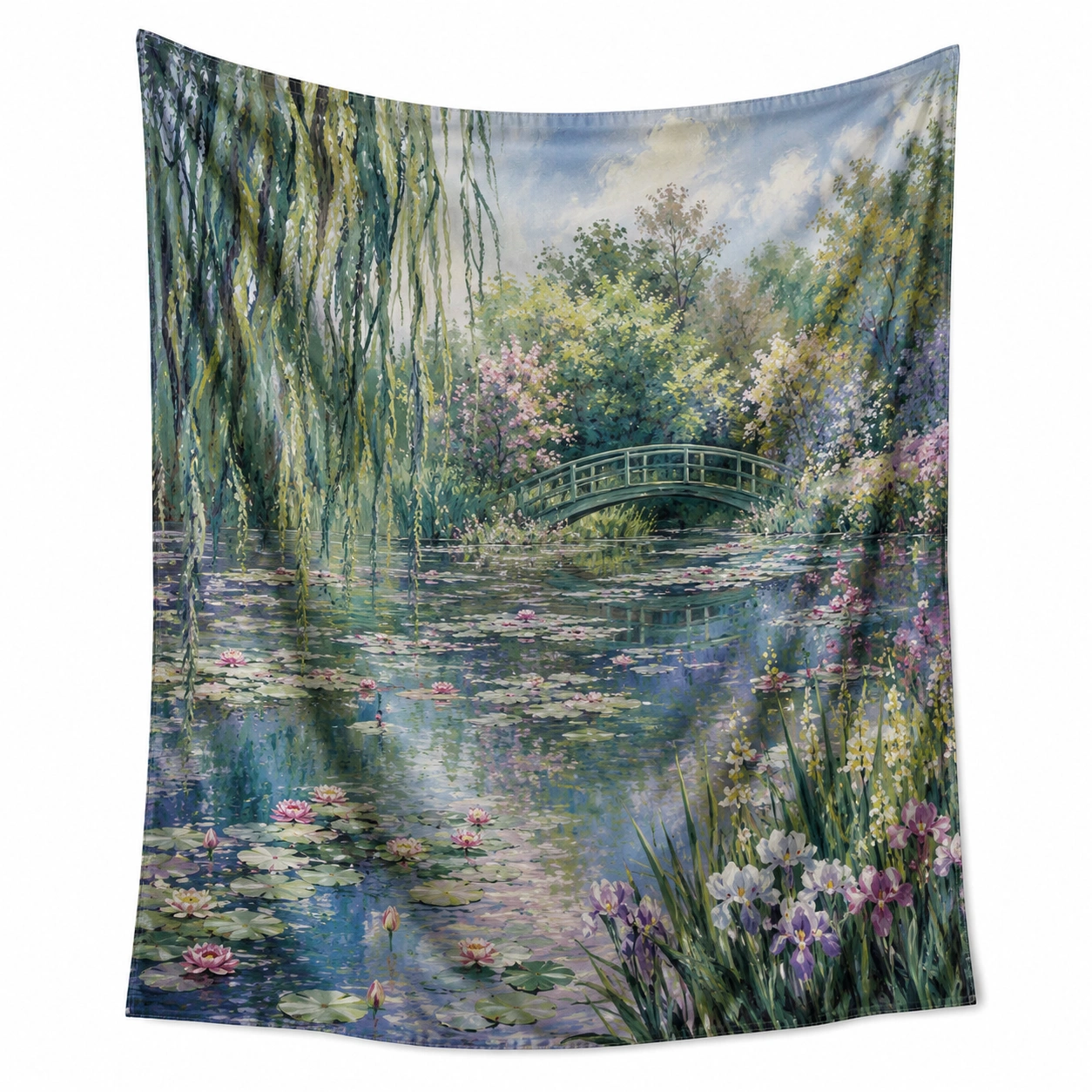 Tapiz Decorativo Paisaje Acuático Estilo Impresionista 150x130cm-Meubl Ora