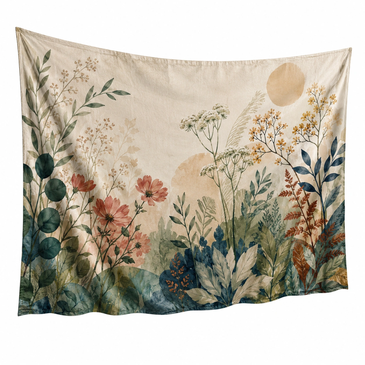 Tapiz Decorativo Botánico Multicolor 150x130 cm-Meubl Ora