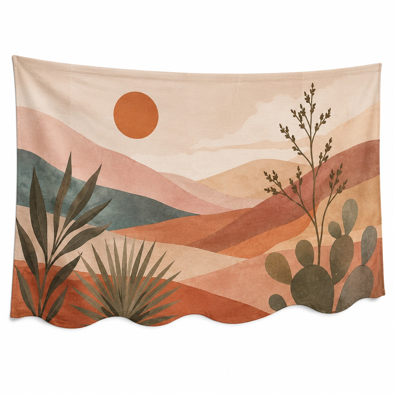 Tapiz de Pared Paisaje Abstracto en Tonos Terracota-Meubl Ora