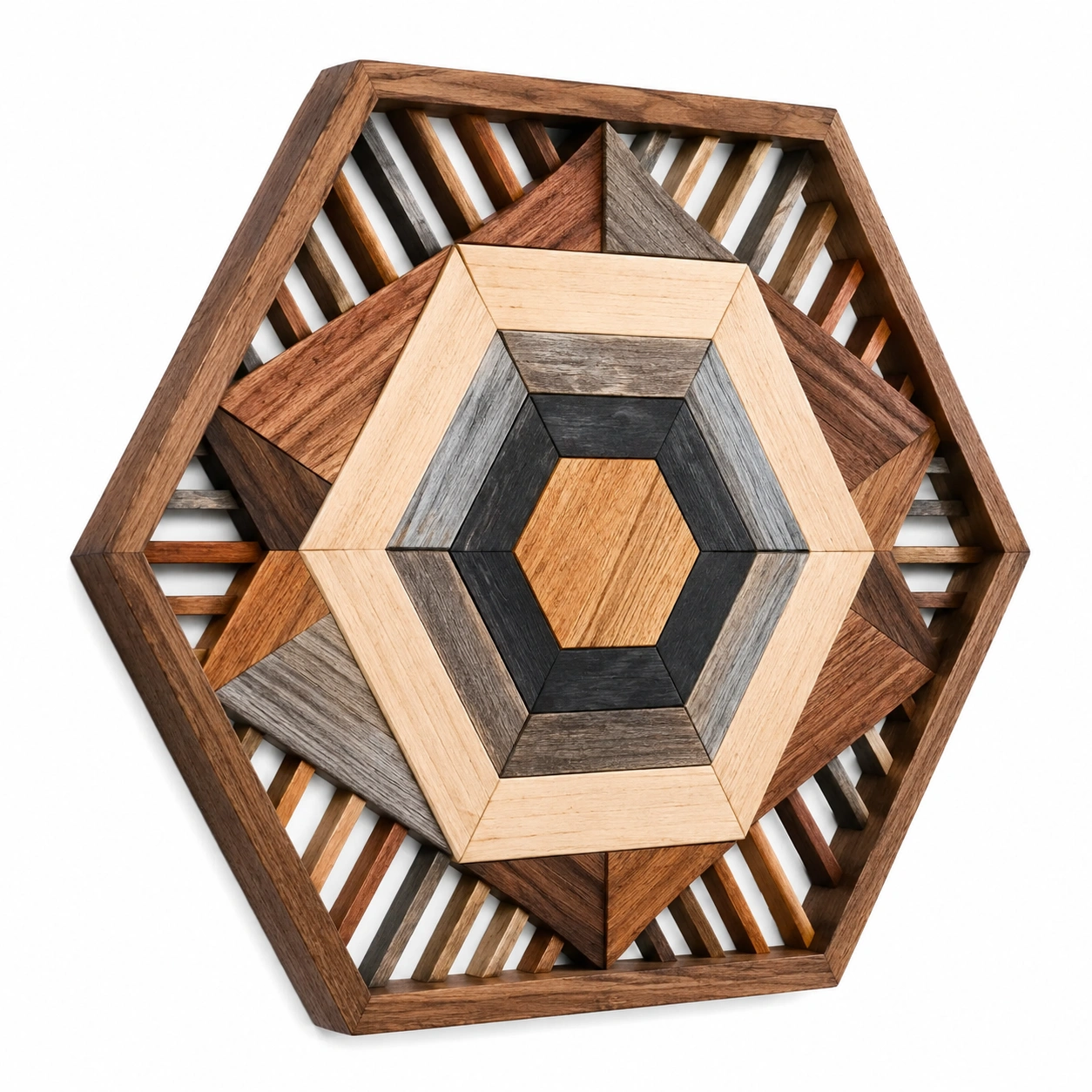 Decoración de Pared Hexagonal con Estilo Geométrico-Meubl Ora