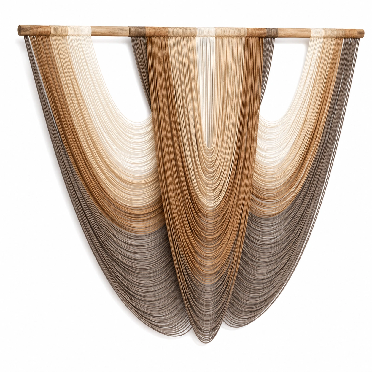 Tapiz Decorativo Tejido a Mano de Pared en Beige y Marrón-Meubl Ora