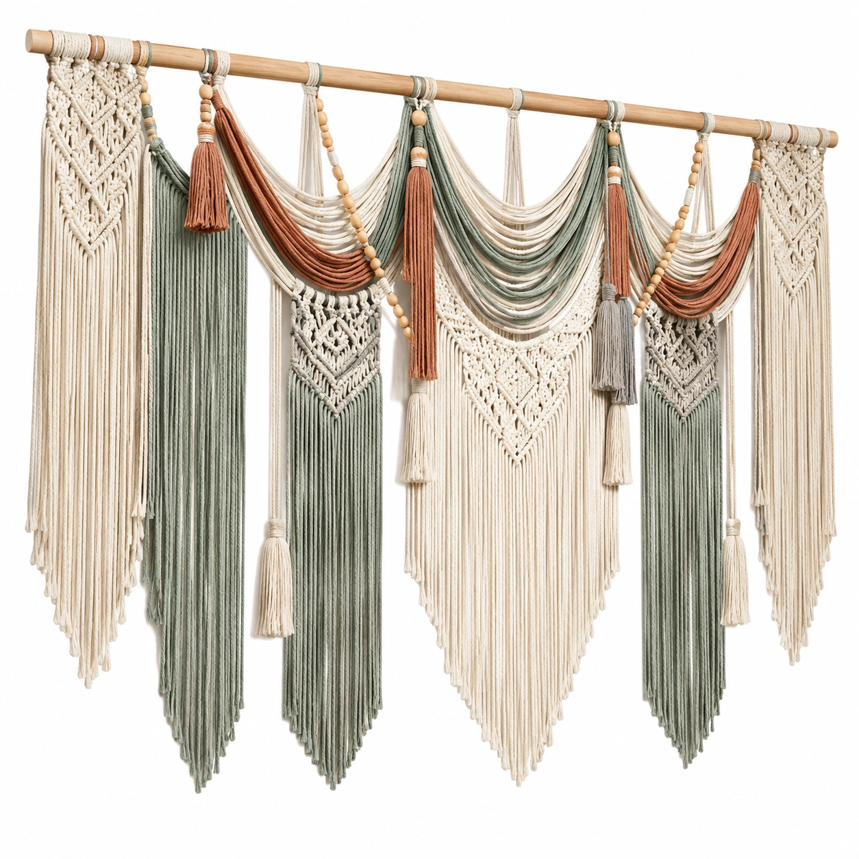 Tapiz de Pared Bohemio Macramé Multicolor-Meubl Ora