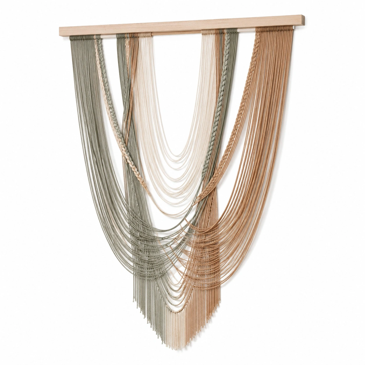Decoración de Pared Colgante Verde, Beige y Marrón-Meubl Ora