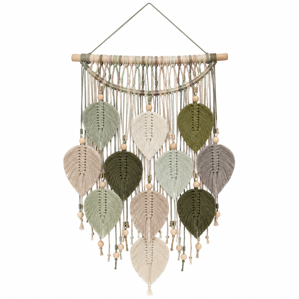 Decoración Boho Colgante de Pared con Hojas Multicolores-RALMOVIEL