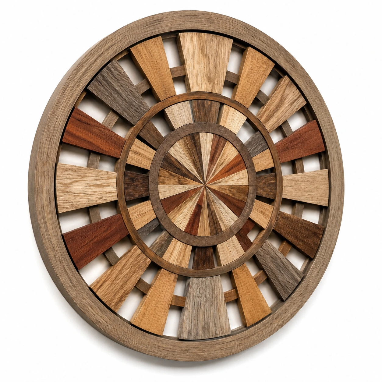 Arte de Pared Circular de Madera Multicolor-RALMOVIEL