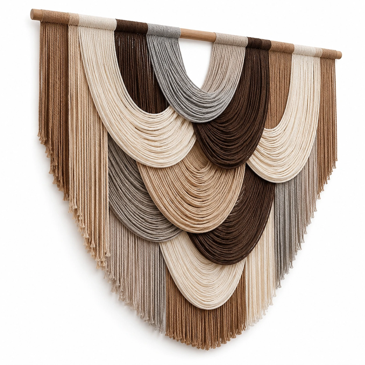Tapiz Decorativo de Pared Macramé Bohemio Marrón/Beige/Gris-RALMOVIEL