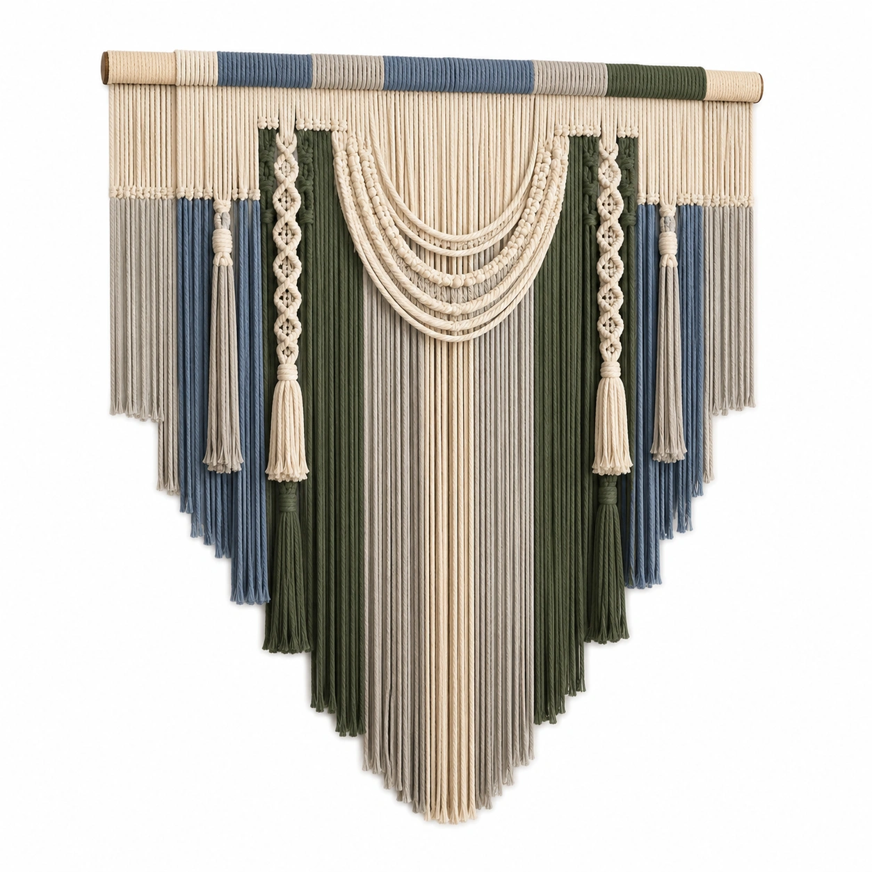 Tapiz de Macramé Bohemio Grande de Colores Variados-RALMOVIEL