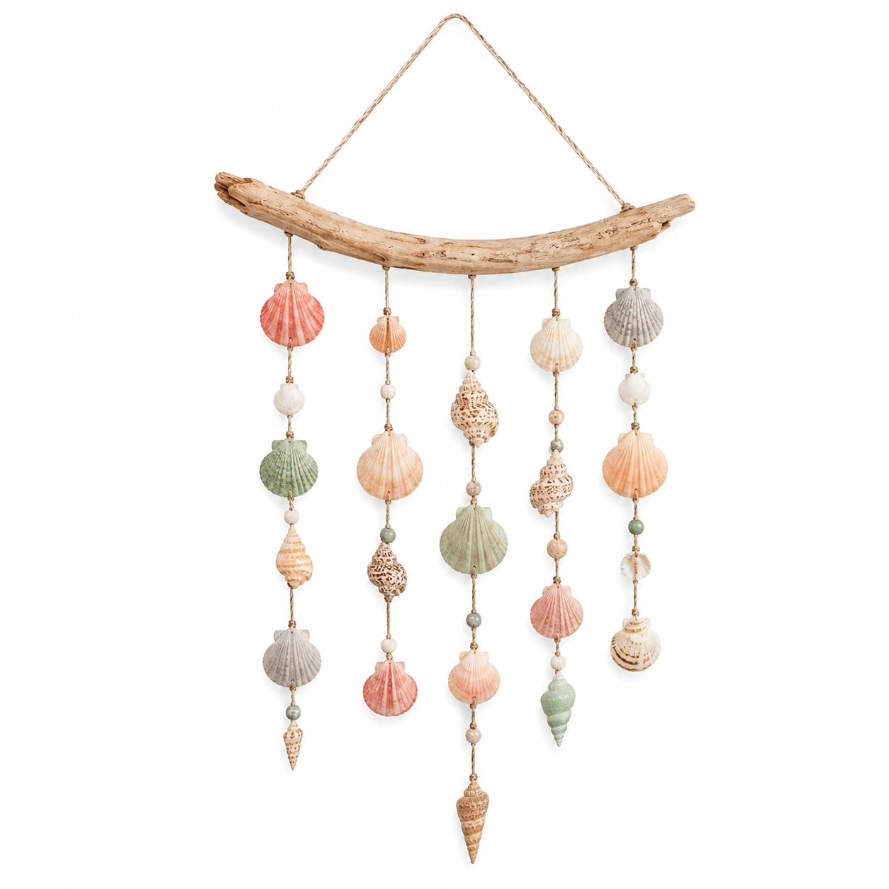 Colgante Decorativo de Pared con Conchas Marinas Multicolor-Livzina
