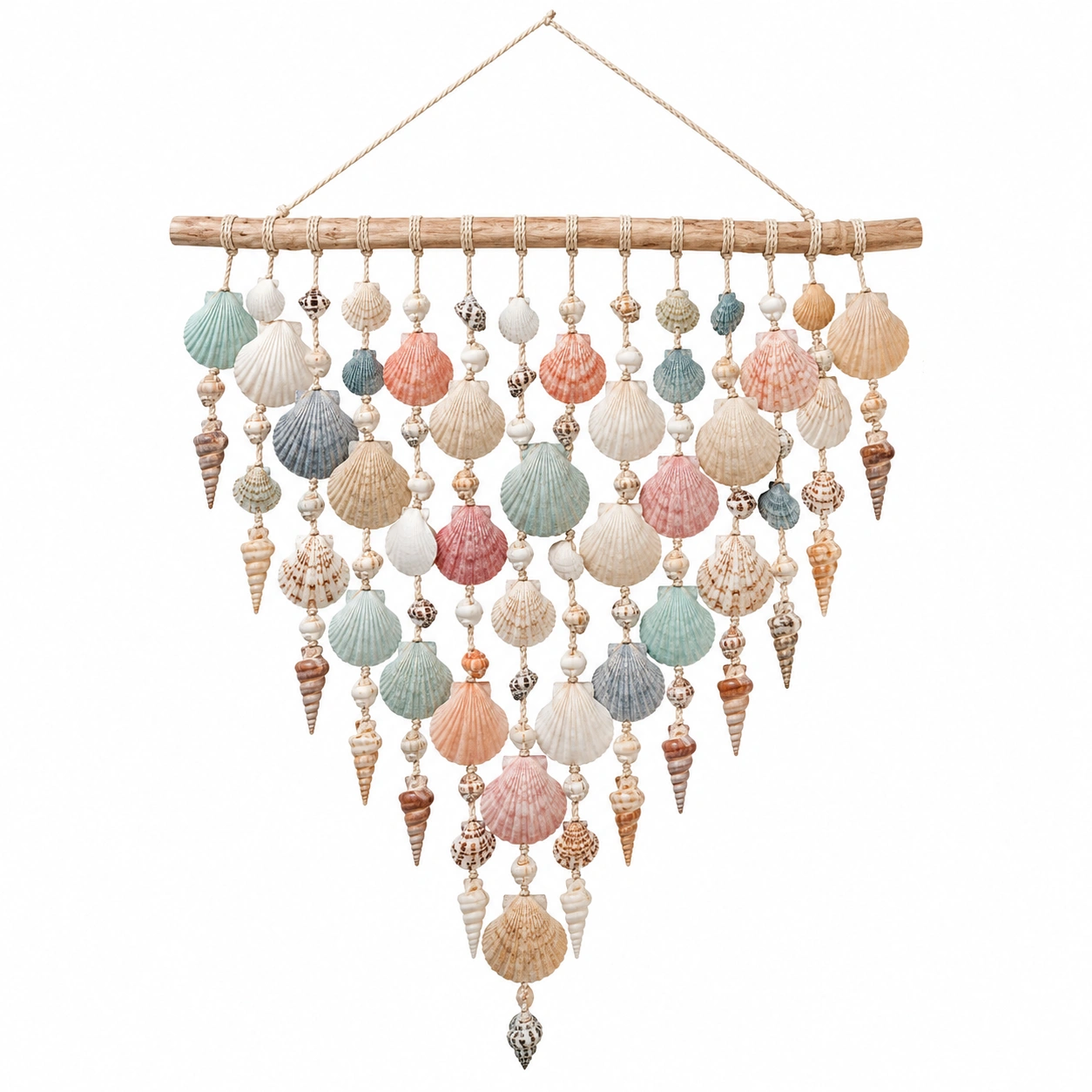 Colgante Decorativo de Conchas Naturales Multicolor-Livzina