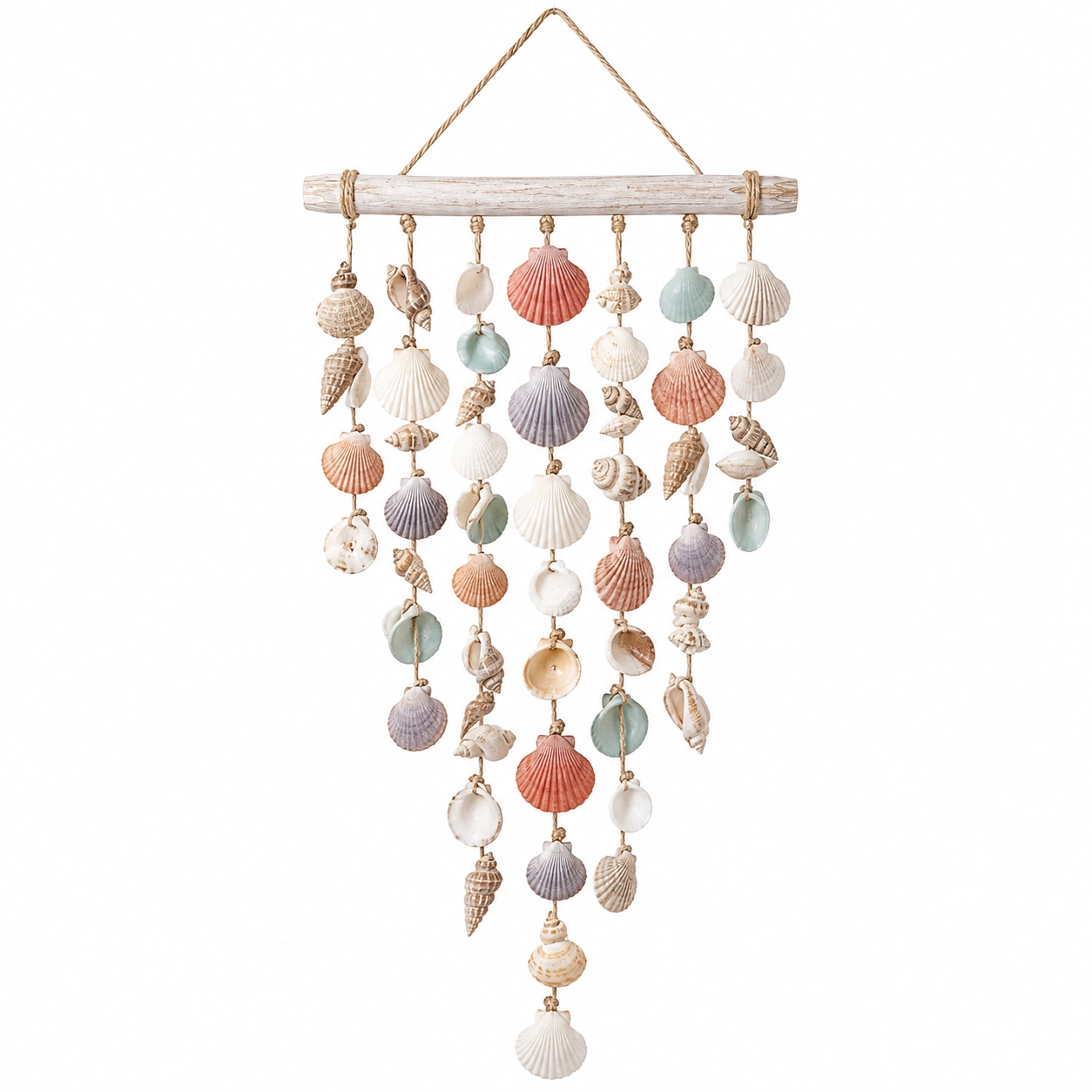 Colgante Decorativo de Conchas Marino Multicolor 40x80cm-Livzina