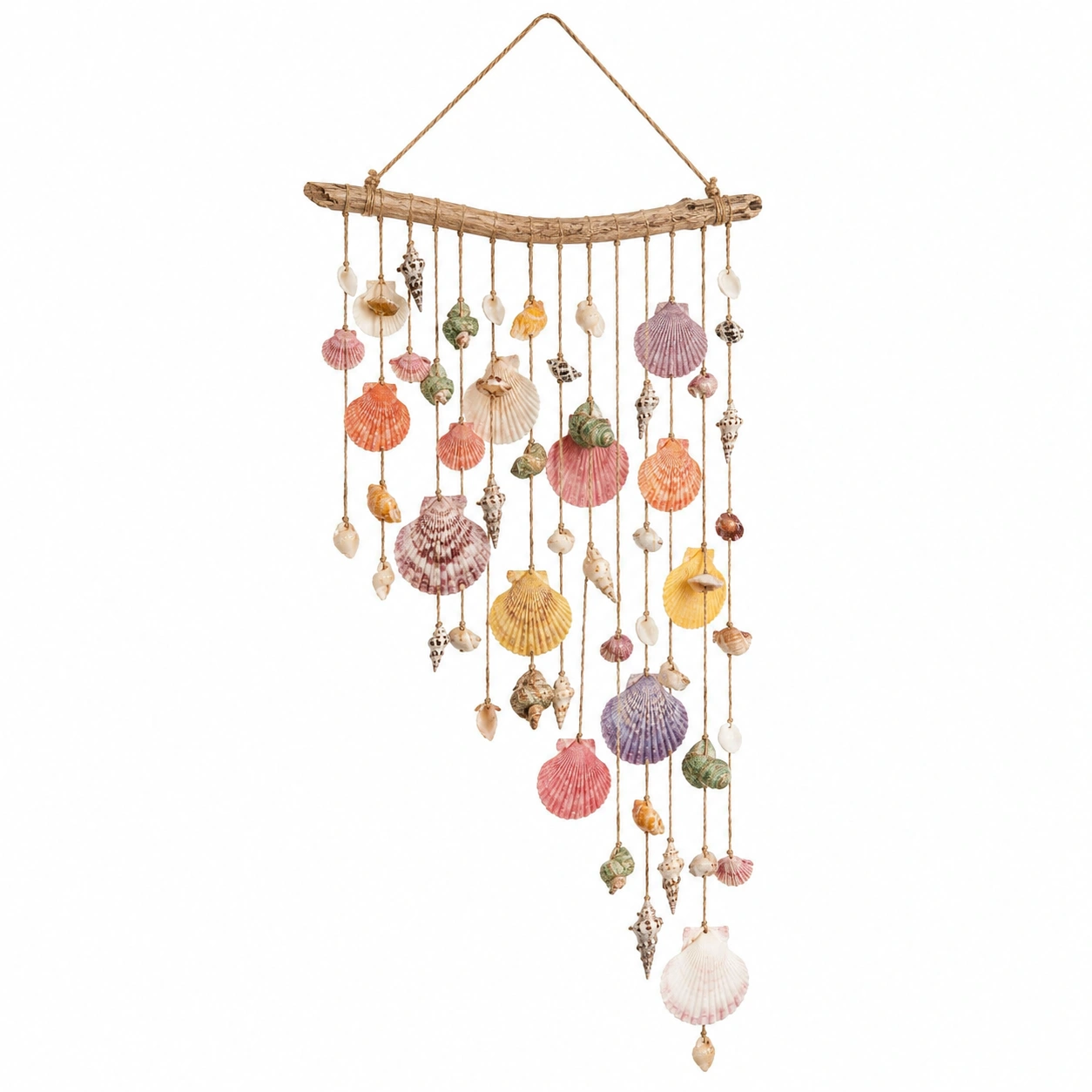 Decoración Colgante de Conchas Marinas Multicolor para Pared-Livzina