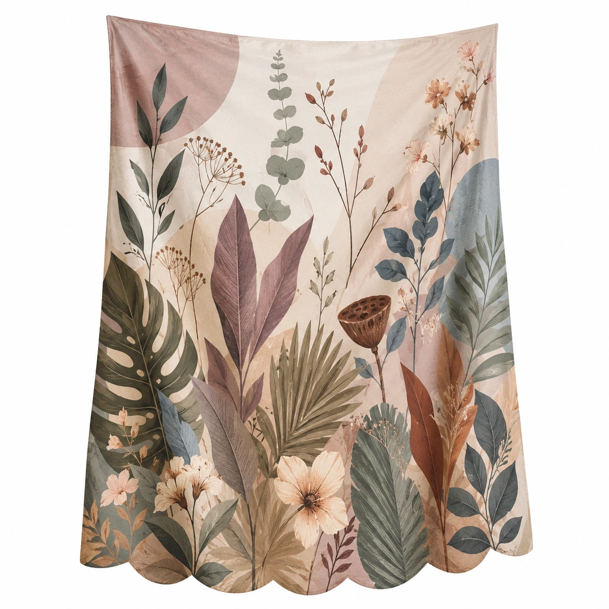 Tapiz Decorativo Floral Tropical 200x150cm Beige Multicolor-Livzina