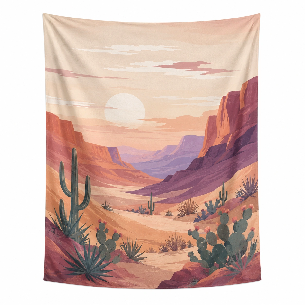 Tapiz de Pared con Paisaje Desértico 150x130cm-Livzina