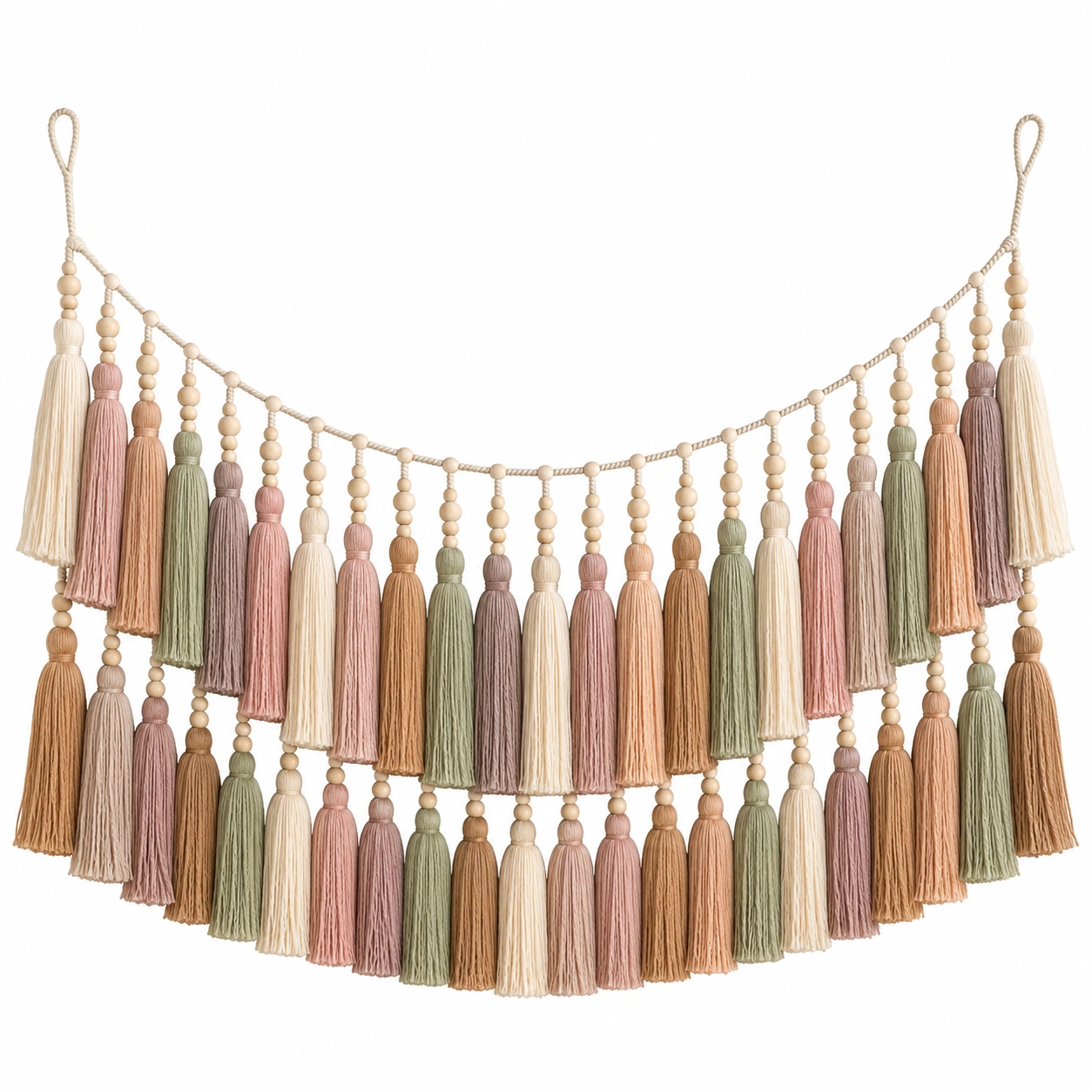 Guirnalda de Borlas Bohemia Multicolor 100x80cm-Livzina