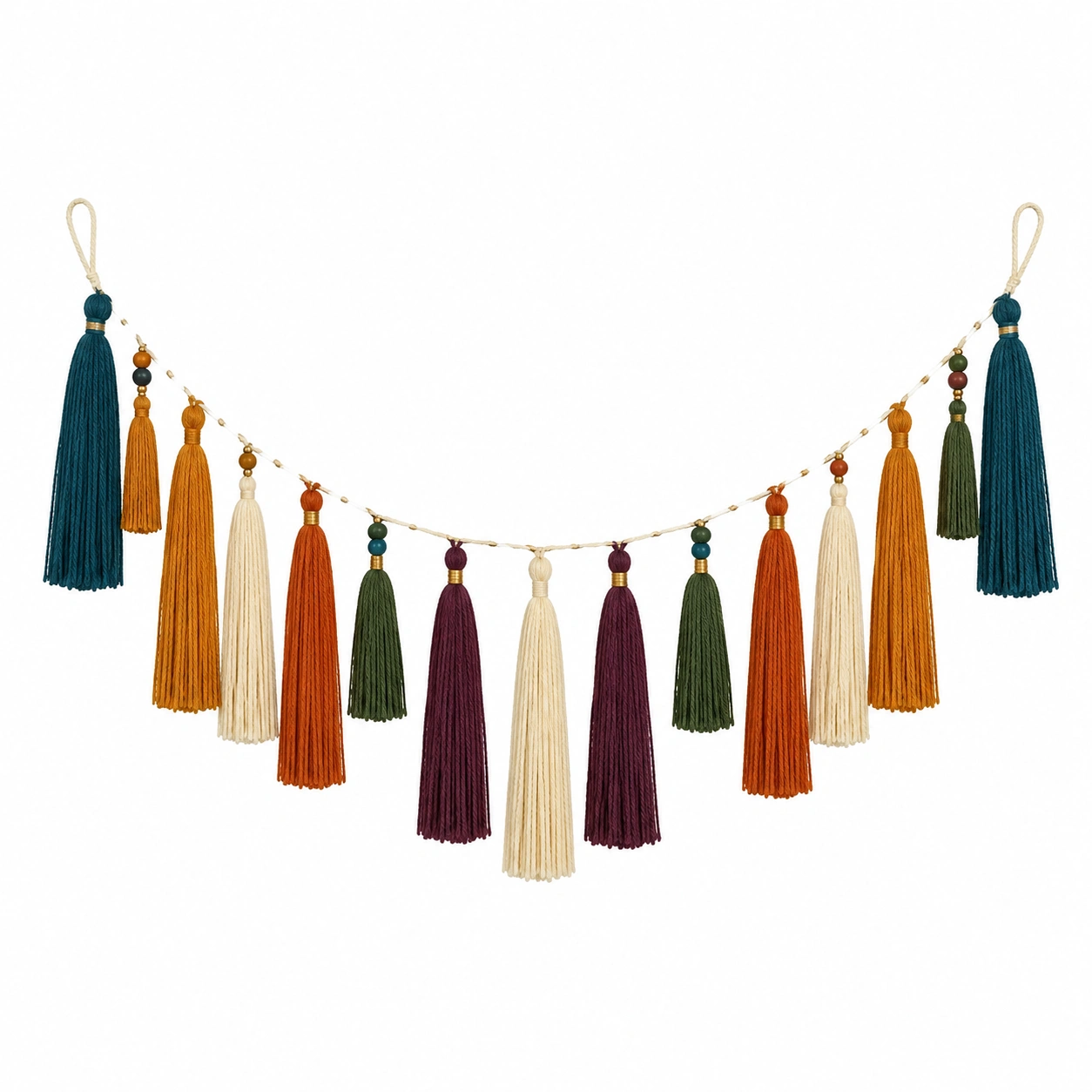 Guirnalda de Borlas Multicolor para Decoración Bohemia-Livzina