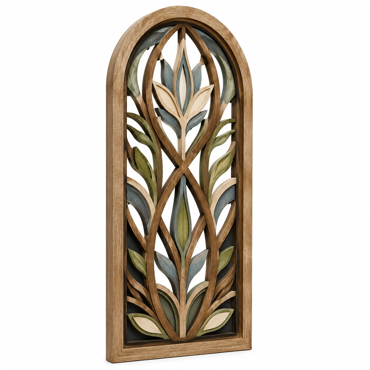 Panel mural decorativo con diseño floral 120x40 cm-Livzina
