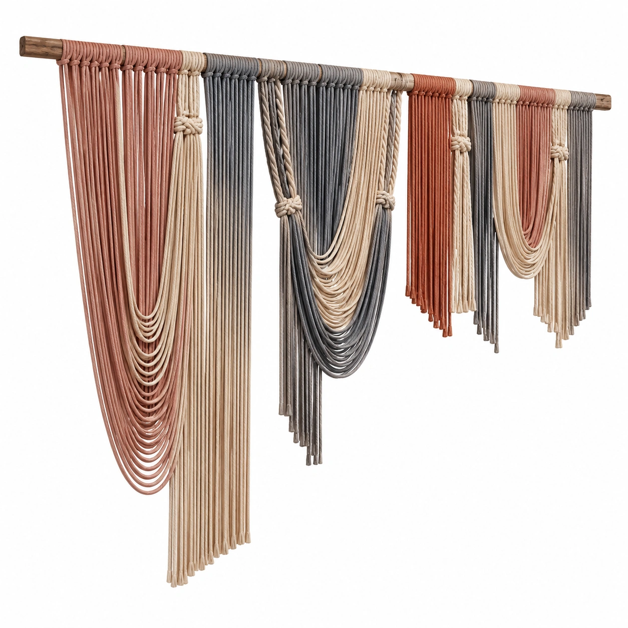 Tapiz de Pared de Macramé Bohemio Multicolor-Livzina