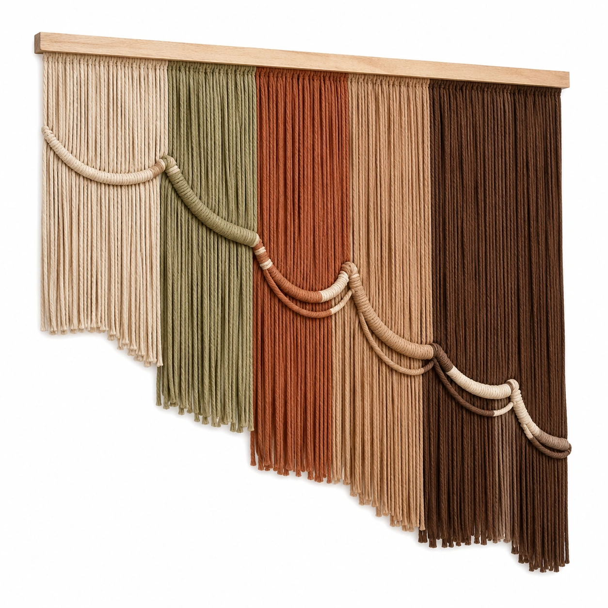 Tapiz de Pared Bohemio Macramé Multicolor 100x70 cm-Livzina