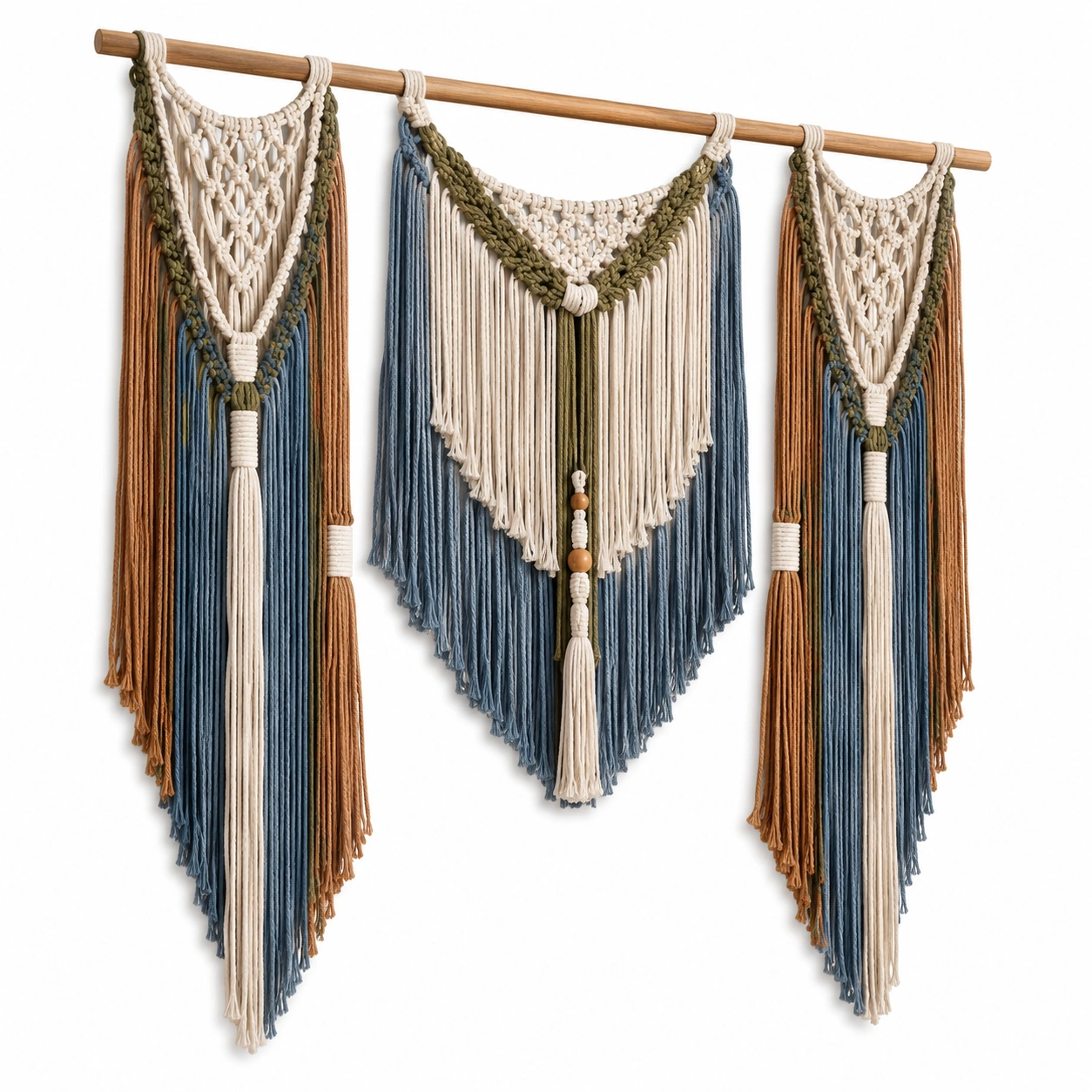 Tapiz de Macramé Colgante Multicolor Bohemio-Livzina