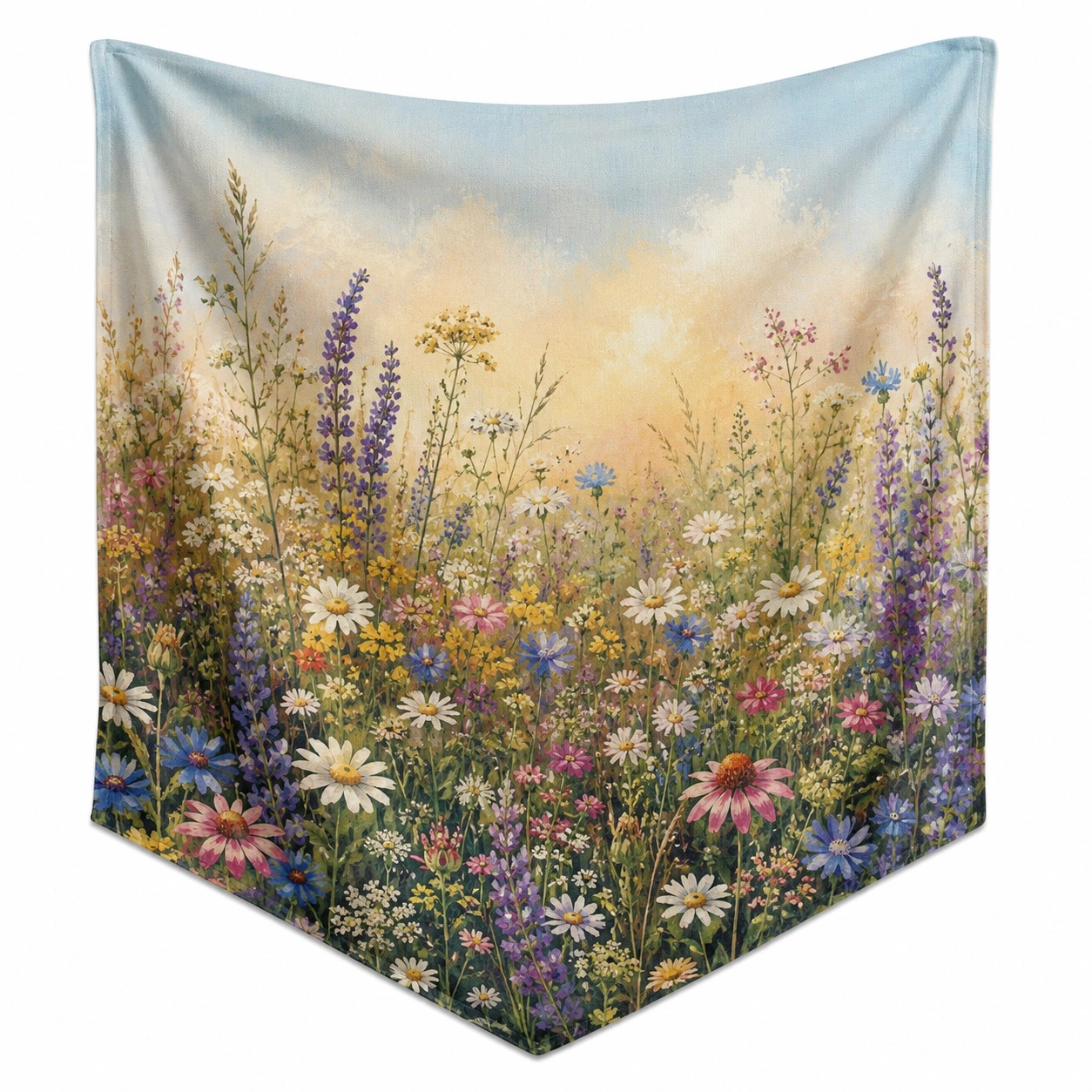Tapiz decorativo diseño floral de campo 150x130 cm-Furno Rixa