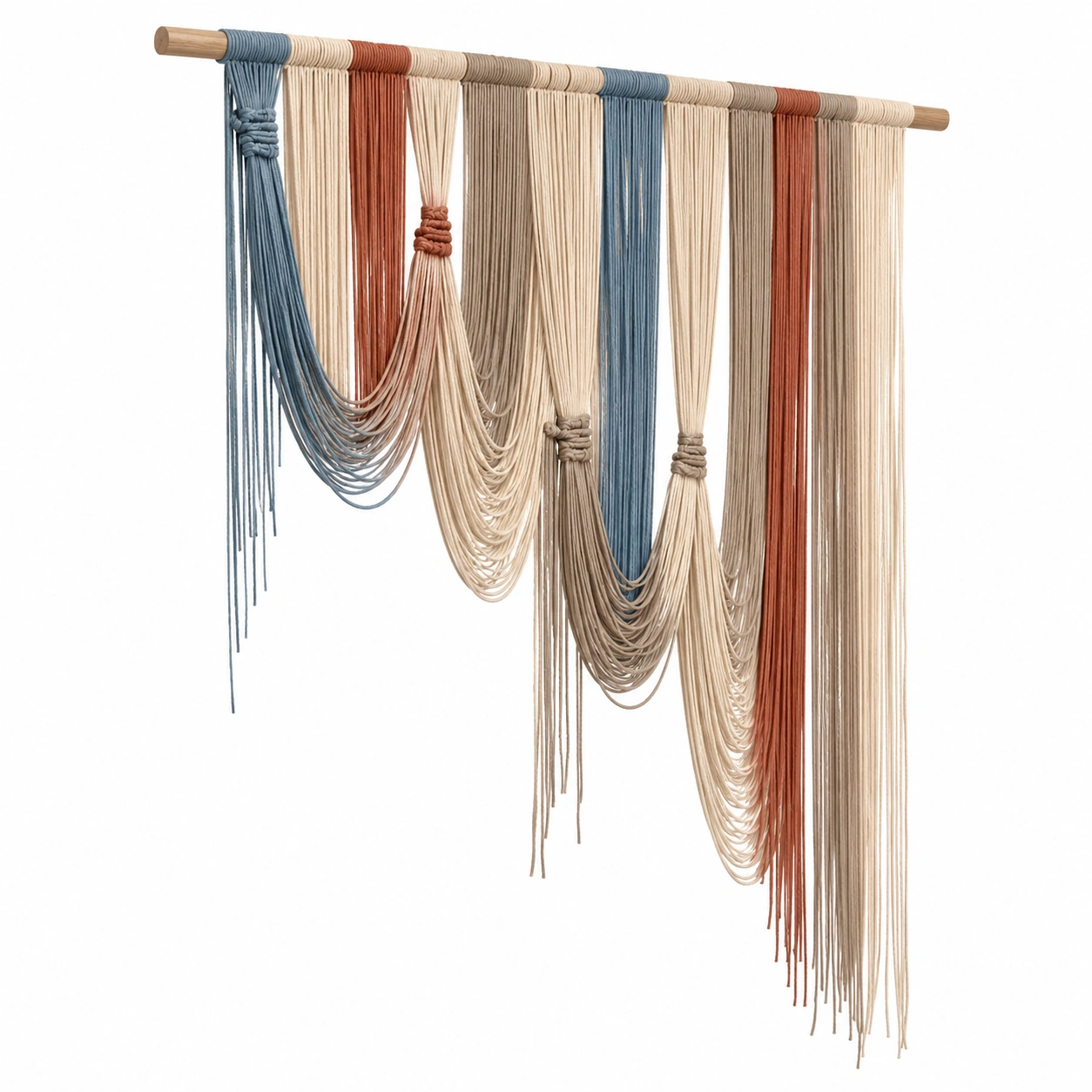 Decoración de Pared de Macramé Boho Multicolor 150x75cm-Furno Rixa