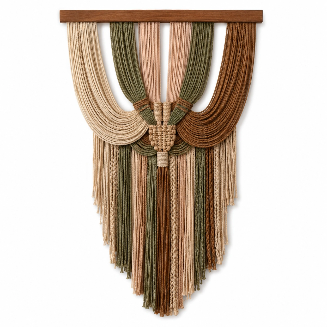 Tapiz de Pared Bohemio de Macramé Multicolor-Furno Rixa